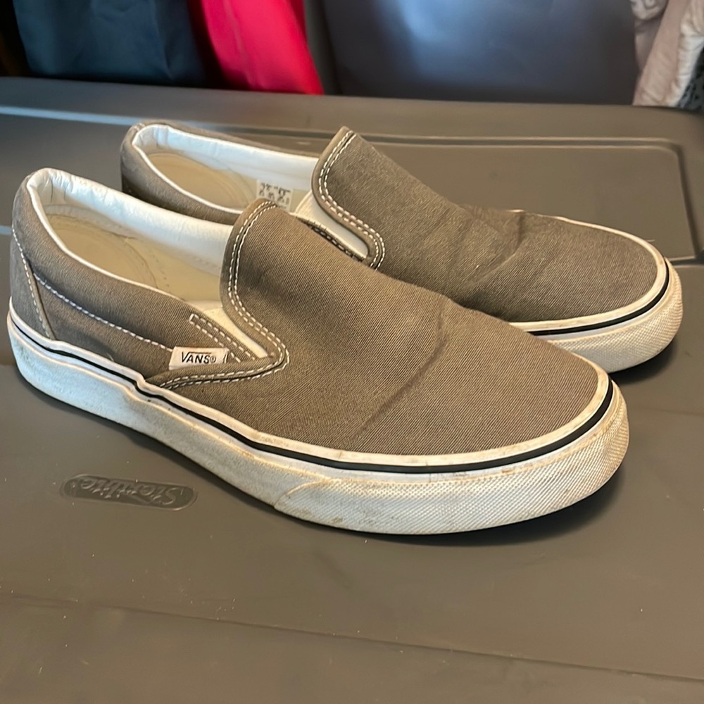Dark Gray Slip On Vans